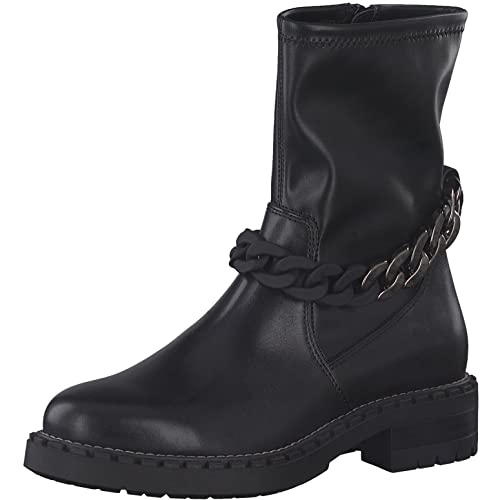 Tamaris Damen Klassische Stiefeletten, Frauen Stiefeletten,TOUCHit-Fußbett,halbstiefel,Kurzstiefel,uebergangsschuhe,Black,38 EU von Tamaris