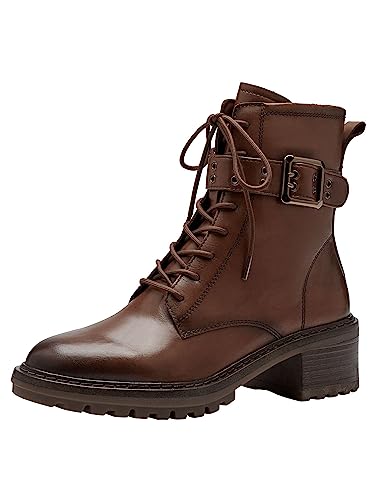 Tamaris Damen Klassische Stiefeletten, Frauen Stiefeletten,TOUCHit-Fußbett,uebergangsschuhe,uebergangsstiefel,flach,boots,COGNAC,39 EU von Tamaris