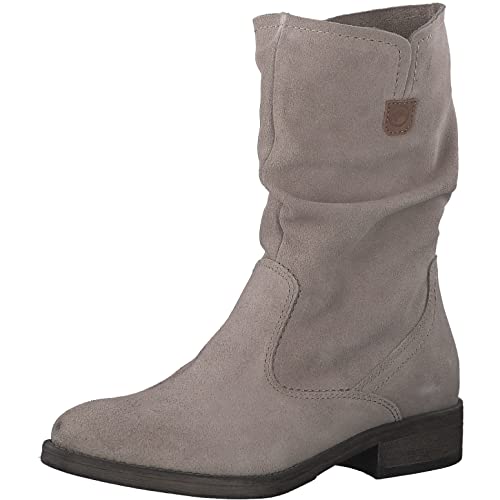 Tamaris Damen Klassische Stiefeletten, Frauen Stiefeletten,uebergangsstiefel,reißverschluss,gerafft,Boots,Stiefel,Bootee,Booties,Taupe,37 EU von Tamaris