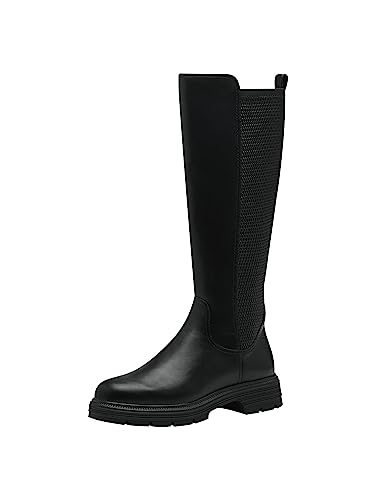Tamaris Damen Stiefel Leder schwarz 41 von Tamaris