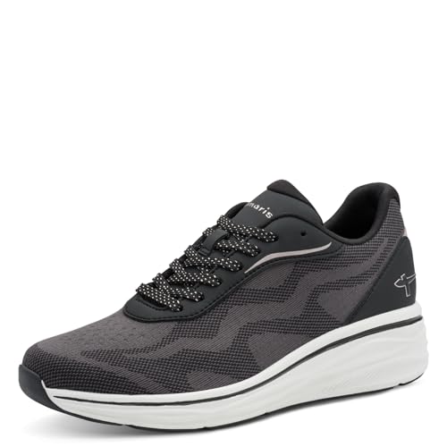 Tamaris Damen Schnürer Vegan schwarz 42 von Tamaris