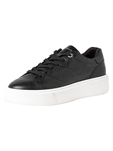 Tamaris Damen Low-Top Sneaker, Frauen Halbschuhe,Comfort Lining,TOUCHit-Fußbett,Laufschuhe,schnürschuhe,schnürer,Black Leather,41 EU / 7.5 UK von Tamaris