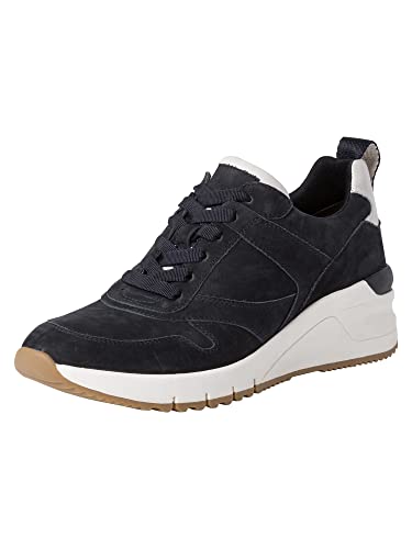 Tamaris Damen Low-Top Sneaker, Frauen Halbschuhe,Wechselfußbett,Comfort Lining,keil Sneaker,Wedge Sneaker,Keilabsatz,Woman,Navy,41 EU / 7.5 UK von Tamaris