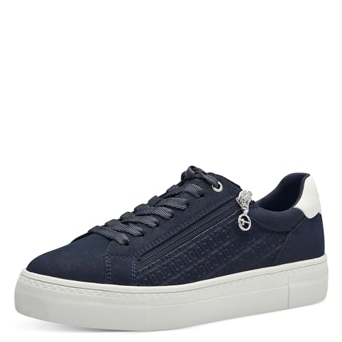 Tamaris Damen Low-Top Sneaker, Frauen Halbschuhe,Wechselfußbett,schnürer,Business,Freizeit,Halbschuhe,straßenschuhe,Sportschuhe,Navy,41 EU von Tamaris