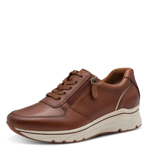 Tamaris Damen Low-Top Sneaker, Frauen Halbschuhe,Wechselfußbett,straßenschuhe,Strassenschuhe,Freizeitschuhe,Turnschuhe,Muscat,38 EU von Tamaris