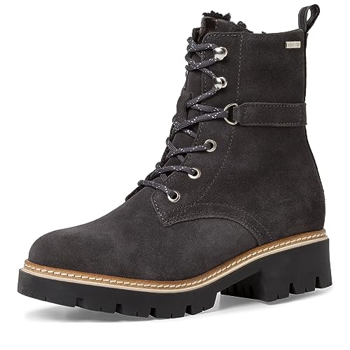 Tamaris Damen Schnürstiefel gefüttert Blockabsatz Winter; ANTHRACITE/grau; 37 EU von Tamaris