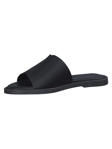 Tamaris Damen Mules Pantoletten Leder Sommer; BLACK/schwarz; 38 EU von Tamaris