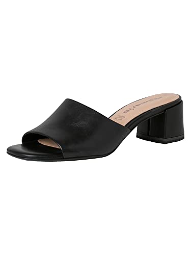 Tamaris Damen Pantoletten, Frauen Slip On,Comfort Lining,TOUCHit-Fußbett,Lady,Ladies,Schlupfschuhe,schluepfschuhe,Black Leather,38 EU / 5 UK von Tamaris