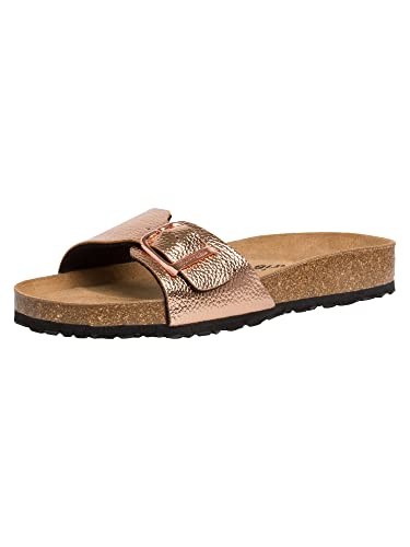 Tamaris Damen Pantoletten, Frauen Slipper,Freizeitschuhe,Schlupfschuhe,schluepfschuhe,Slides,Slip-ons,Backless Slipper,Rose Gold STRU,38 EU von Tamaris