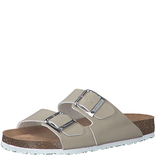 Tamaris Damen Pantoletten, Frauen Slipper,Schlupfschuhe,schluepfschuhe,Slipper,Slides,Slip-ons,Backless Slipper,Mules,Taupe NUBUC,41 EU von Tamaris