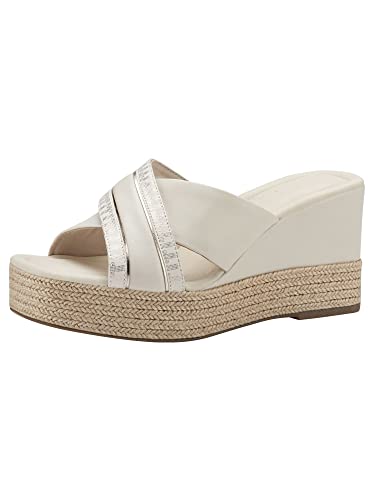 Tamaris Damen Pantoletten, Frauen Slipper,Schlupfschuhe,schluepfschuhe,Slipper,Slides,Slip-ons,Backless Slipper,Mules,sommerclogs,Ivory,41 EU von Tamaris