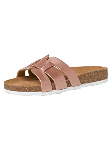 Tamaris Damen Pantoletten, Frauen Slipper,sommerclogs,Sandalen,Freizeitschuhe,Schlupfschuhe,schluepfschuhe,Slipper,Slides,Rose Gold,41 EU von Tamaris