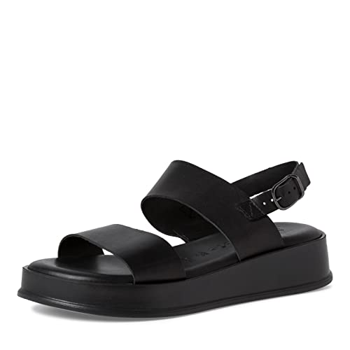 Tamaris Damen Plateausandalen, Frauen Sandaletten,TOUCHit-Fußbett,Ladies,Sommerschuhe,Freizeitschuhe,offene Schuhe,Black,37 EU / 4 UK von Tamaris