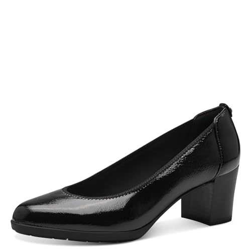 Tamaris Damen Pumps Leder Trichterabsatz bequem; Black PATENT, EU 40 Tamaris Damen Pumps Leder Trichterabsatz bequem; Black PATENT, EU 40 von Tamaris