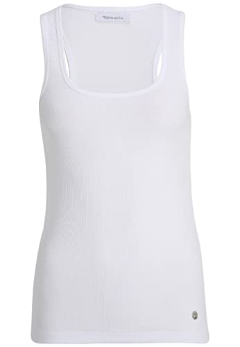 Tamaris Damen Racerback geripptes Tank AREZZO Weiß L von Tamaris