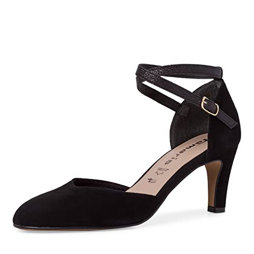 Tamaris Damen Riemchen Pumps, Frauen Absatzschuhe,TOUCHit-Fußbett,stoeckelschuhe,Ausgehschuhe,Abendschuhe,Court Shoes,high Heels,Black,41 EU von Tamaris