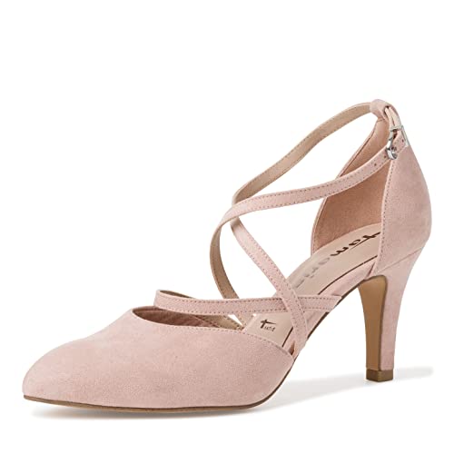 Tamaris Damen Riemchen Pumps, Frauen Absatzschuhe,TOUCHit-Fußbett,stöckelschuhe,Sandaletten,überkreuzte Riemchen,elegant,Rose,41 EU / 7.5 UK von Tamaris