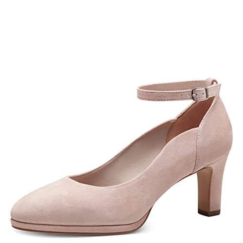 Tamaris Damen Riemchen Pumps, Frauen Absatzschuhe,TOUCHit-Fußbett,stöckelschuhe,knöchelriemchen,Fesselriemchen,fersenhalter,Powder,41 EU von Tamaris