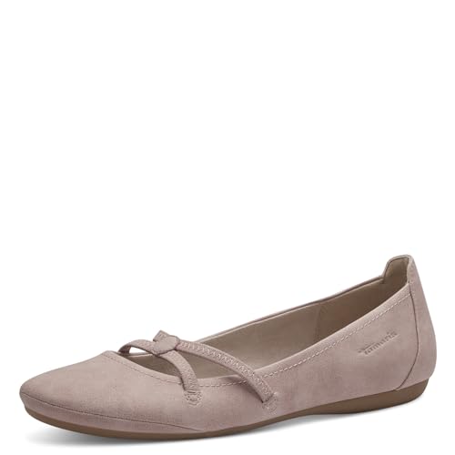 Tamaris Damen Klassische Ballerinas, Frauen Flats,Comfort Lining,TOUCHit-Fußbett,Slip-ons,klassisch elegant,Ballerinen,Rose,40 EU von Tamaris