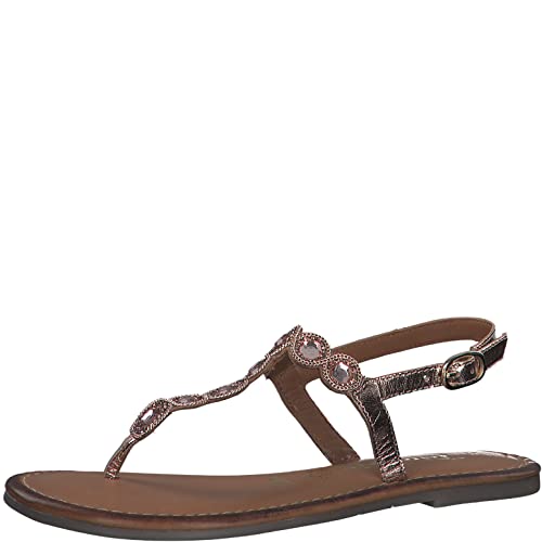 Tamaris Damen Riemchensandalen, Frauen Sandaletten,TOUCHit-Fußbett,Freizeitschuhe,offene Schuhe,Strandschuhe,bequem,Copper Glam,36 EU / 3.5 UK von Tamaris