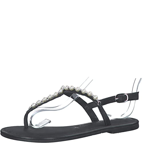 Tamaris Damen Riemchensandalen, Frauen Sandaletten,TOUCHit-Fußbett,Lady,Ladies,Sommerschuhe,Freizeitschuhe,offene Schuhe,Black,37 EU / 4 UK von Tamaris