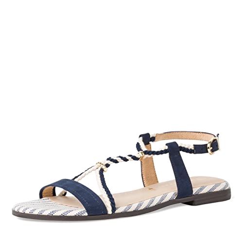 Tamaris Damen Riemchensandalen, Frauen Sandaletten,TOUCHit-Fußbett,Sommerschuhe,Freizeitschuhe,offene Schuhe,Navy Comb,40 EU / 6.5 UK von Tamaris