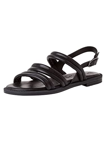 Tamaris Damen Riemchensandalen, Frauen Sandaletten,TOUCHit-Fußbett,Strandschuhe,Sandaletten,Sommersandalen,bequem,flach,Black,38 EU / 5 UK von Tamaris