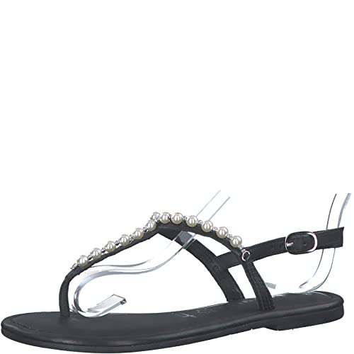 Tamaris Damen Riemchensandalen, Frauen Sandaletten,TOUCHit-Fußbett,offene Schuhe,Strandschuhe,Sandaletten,Sommersandalen,Black,40 EU / 6.5 UK von Tamaris