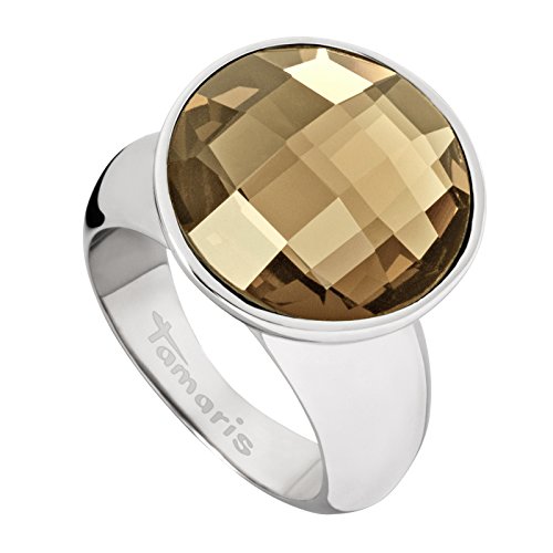 Tamaris Damen-Ring Jane Edelstahl Glas braun Gr. 54 (17.2) - A03510073 von Tamaris