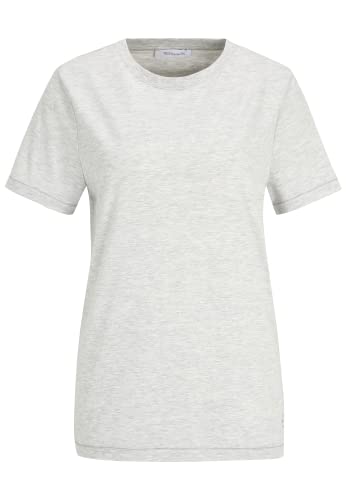Tamaris Damen Rundhalsausschnitt plain T-Shirt ADRIA Grau S von Tamaris