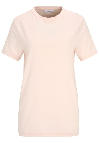 Tamaris Damen Rundhalsausschnitt plain T-Shirt ADRIA Pink M von Tamaris