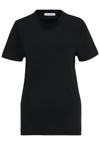 Tamaris Damen Rundhalsausschnitt plain T-Shirt ADRIA Schwarz L von Tamaris