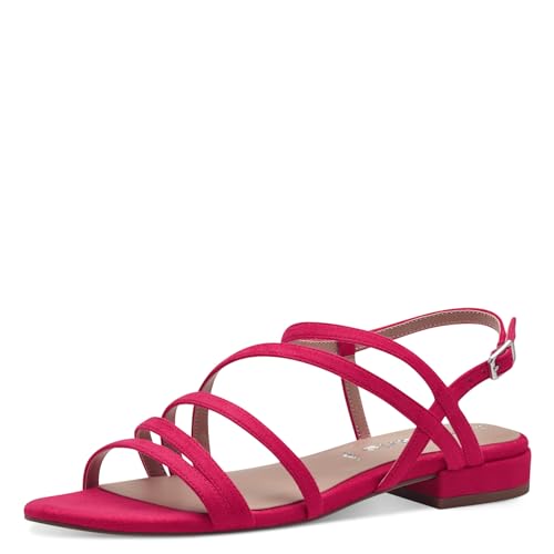 Tamaris Damen Sandalen Textil Vegan Blockabsatz Sommer; PINK/pink; 36 von Tamaris