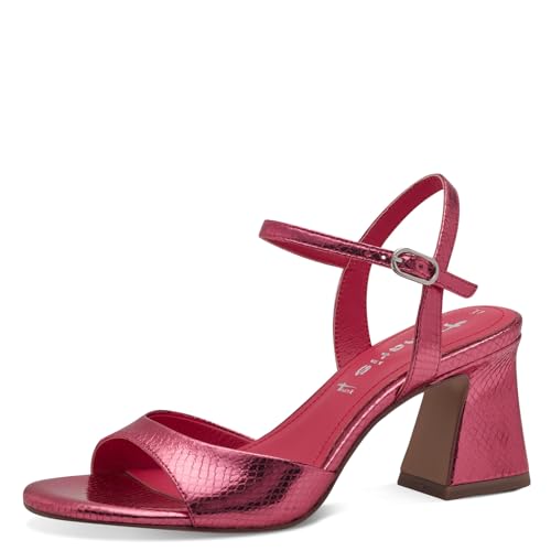 Tamaris Damen Sandalen mit Absatz Banana-Absatz; PINK/pink; 37 EU von Tamaris