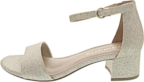 Tamaris Damen 1-28295-42 967 Sandalette Mit Absatz, Lt Gold Glam, 39 EU Tamaris Damen 1-28295-42 967 Sandalette Mit Absatz, Lt Gold Glam, 39 EU von Tamaris