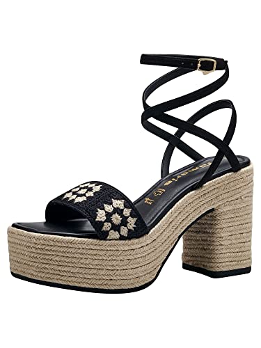 Tamaris Damen 1-1-28035-30 Keilsandale, Black Comb, 38 EU von Tamaris