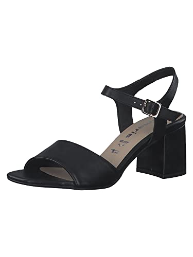 Tamaris Damen 1-1-28301-20 Sandale, Black Leather, 36 EU Schmal von Tamaris