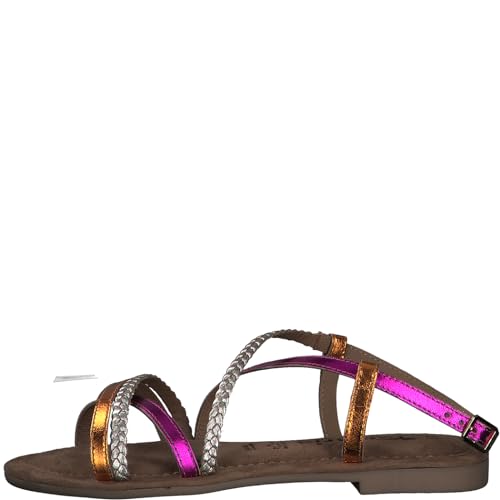 Tamaris Damen Sandaletten, Frauen Sandalen,Freizeitschuhe,offene Schuhe,Strandschuhe,Riemchensandalen,elegant,Sommerschuhe,Fuxia Comb,41 EU von Tamaris