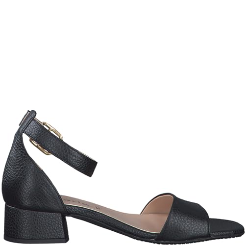 Tamaris Damen Sandaletten, Frauen Sandalen,Leichter Absatz,Sommerschuhe,Freizeitschuhe,offene Schuhe,Strandschuhe,elegant,Black,41 EU von Tamaris