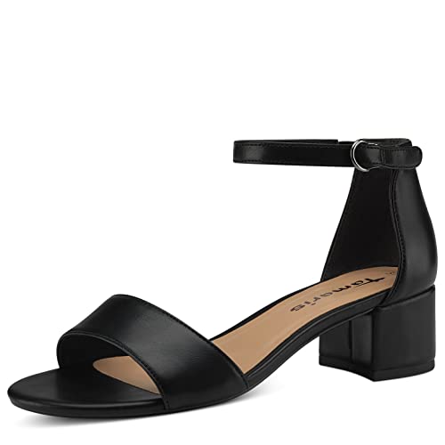 Tamaris Damen Sandaletten, Frauen Sandalen,Sommerschuhe,Freizeitschuhe,offene Schuhe,Strandschuhe,Riemchensandalen,elegant,Black MATT,40 EU von Tamaris