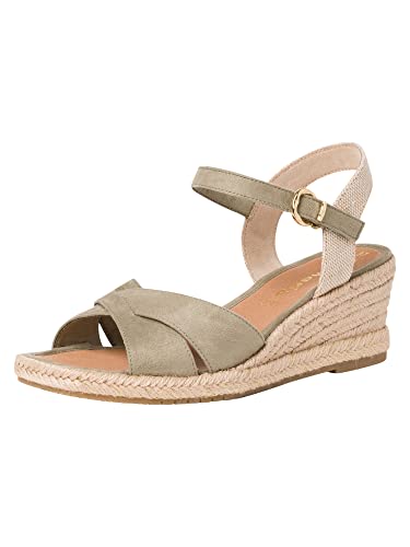 Tamaris Damen Sandaletten, Frauen Sandalen,strandschuhe,riemchensandalen,elegant,leichter absatz,sommerschuhe,freizeitschuhe,PISTACCHIO,37 EU von Tamaris