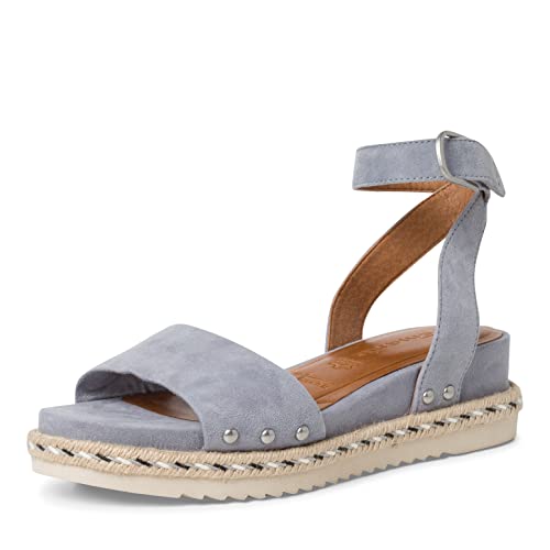 Tamaris Damen Sandaletten, Frauen Sandalen,strandschuhe,sommersandalen,bequem,flach,sommerschuhe,freizeitschuhe,LIGHT BLUE,38 EU von Tamaris