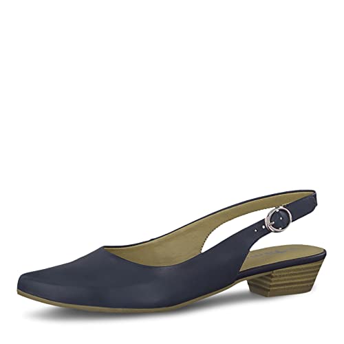 Tamaris Damen Sandaletten, Frauen Sandalen,Strandschuhe,Sommersandalen,bequem,flach,Sommerschuhe,Freizeitschuhe,Navy Leather,41 EU von Tamaris