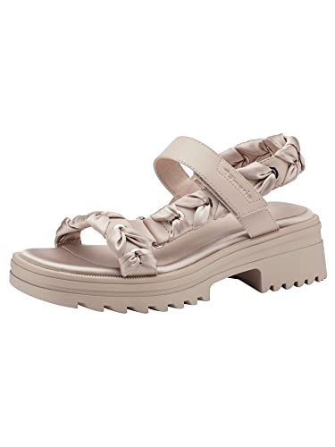 Tamaris Damen Sandaletten, Frauen Sandalen,TOUCHit-Fußbett,Freizeitschuhe,offene Schuhe,Sommersandalen,bequem,flach,Powder,40 EU von Tamaris