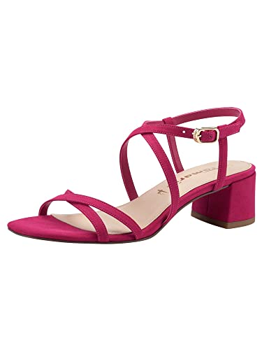 Tamaris Damen Sandaletten, Frauen Sandalen,TOUCHit-Fußbett,freizeitschuhe,offene schuhe,strandschuhe,riemchensandalen,elegant,FUXIA,38 EU von Tamaris