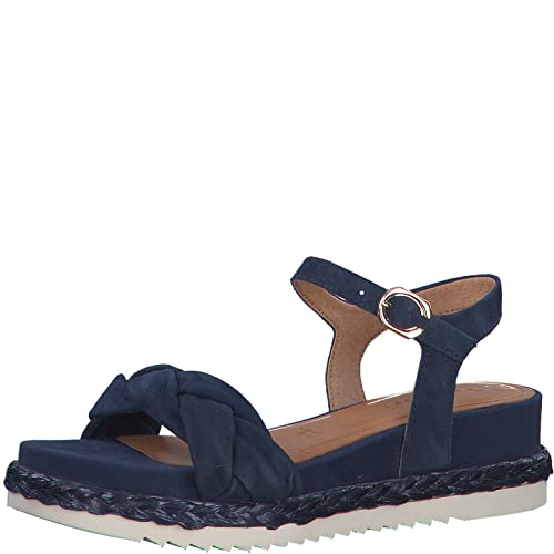 Tamaris Damen Sandaletten, Frauen Sandalen,TOUCHit-Fußbett,freizeitschuhe,offene schuhe,strandschuhe,sommersandalen,bequem,flach,OCEAN,39 EU von Tamaris