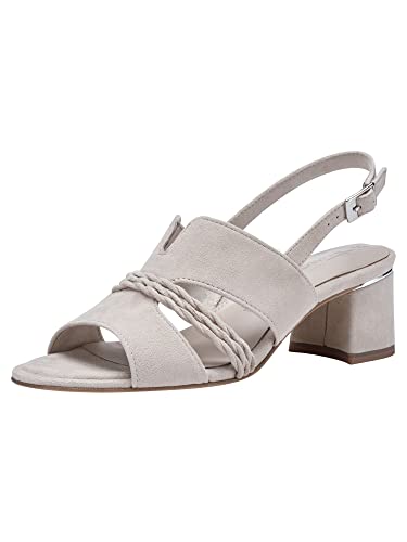 Tamaris Damen Sandaletten, Frauen Sandalen,TOUCHit-Fußbett,leichter absatz,sommerschuhe,freizeitschuhe,offene schuhe,TAUPE SUEDE,39 EU von Tamaris