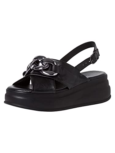 Tamaris Damen Sandaletten, Frauen Sandalen,TOUCHit-Fußbett,Sommerschuhe,Freizeitschuhe,offene Schuhe,Strandschuhe,Sommersandalen,Black,41 EU von Tamaris