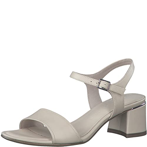 Tamaris Damen Sandaletten, Frauen Sandalen,TOUCHit-Fußbett,sommerschuhe,freizeitschuhe,offene schuhe,strandschuhe,elegant,IVORY,39 EU von Tamaris