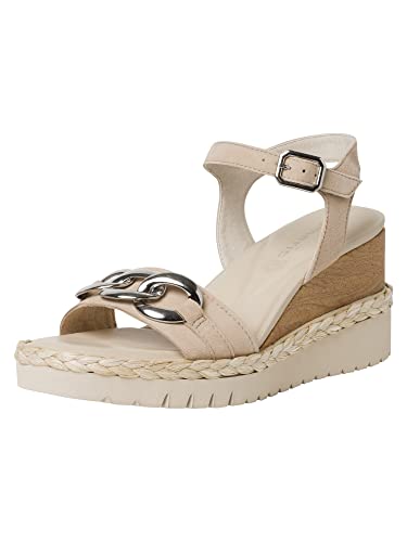 Tamaris Damen Sandaletten, Frauen Sandalen,TOUCHit-Fußbett,freizeitschuhe,offene schuhe,strandschuhe,high heels,stilettos,IVORY,36 EU von Tamaris